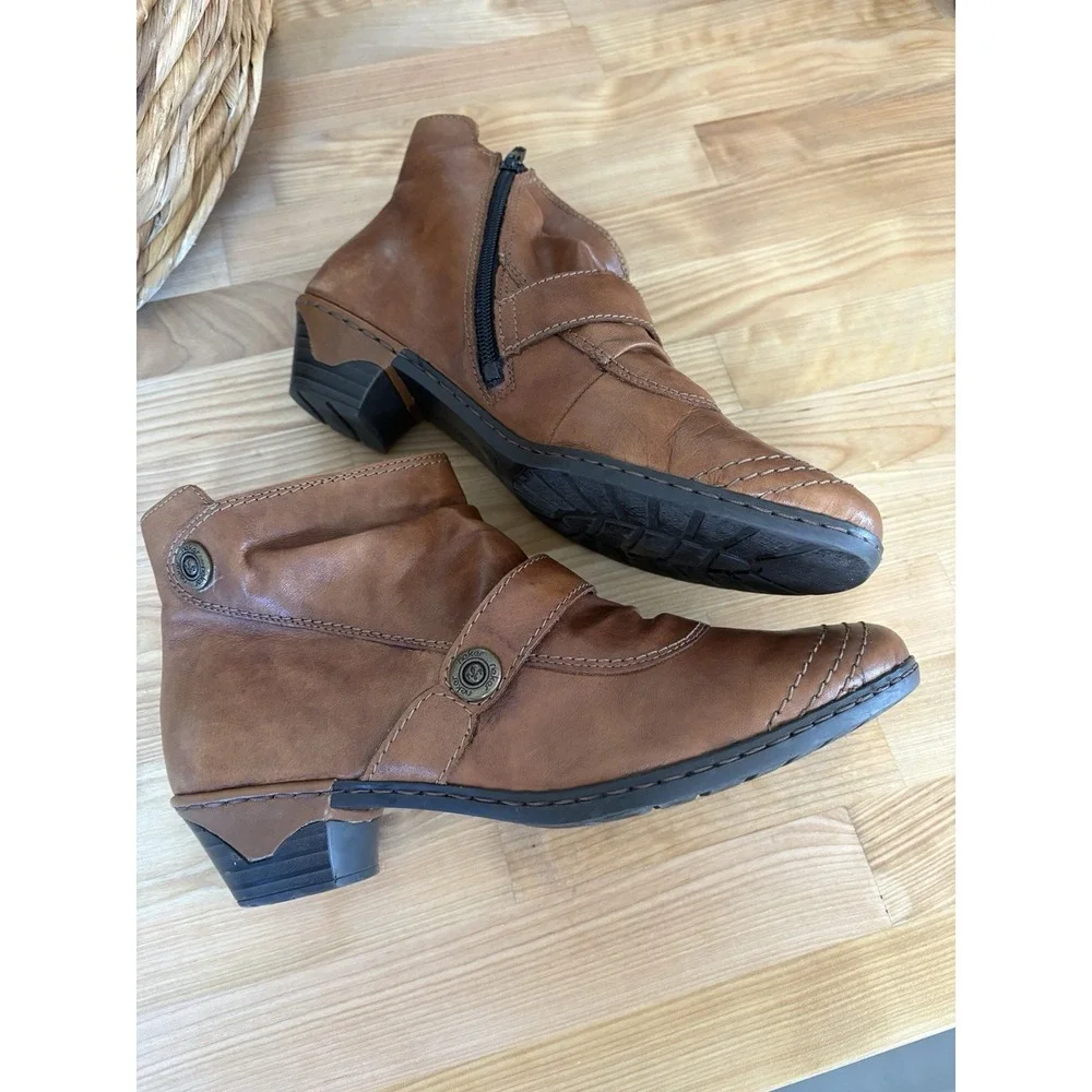 Reiker Lynn Boots Womens Size 8 Muscat Ruched Button Boho‎ Chic Llightweight